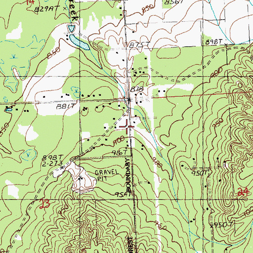 Topographic Map of Tri - Township Fire Department Station 2, MI