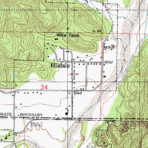 Topographic Map of Hildale Fire Department, UT