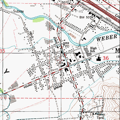 Topographic Map of Morgan County Fire Department, UT