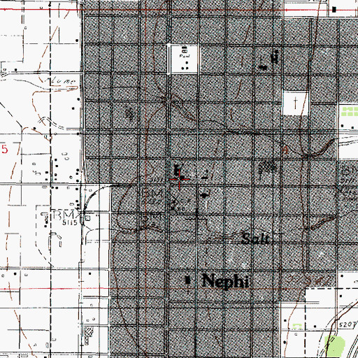 Topographic Map of Nephi Fire Department, UT
