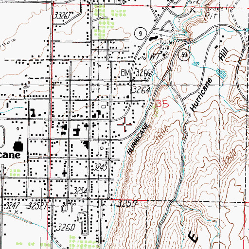 Topographic Map of Hurricane Valley Fire and Rescue Station 41, UT