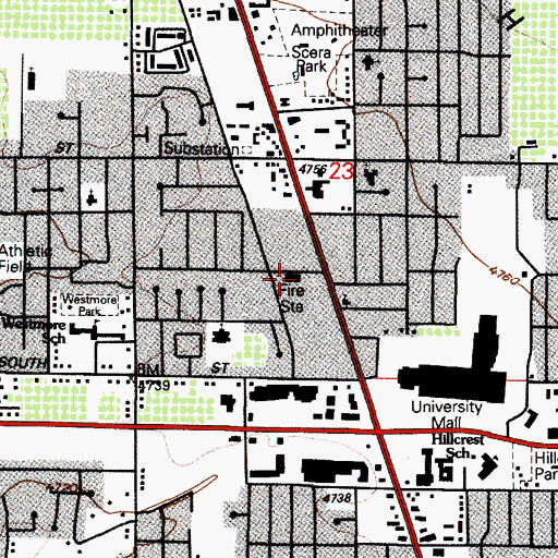Topographic Map of Orem Fire Department Station 1, UT