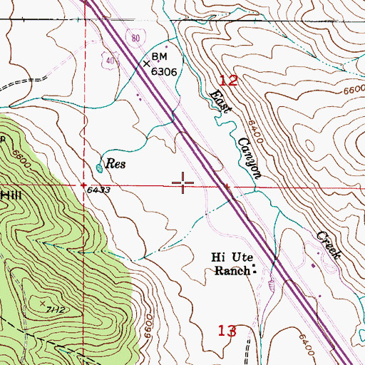 Topographic Map of Park City Fire District Station 35, UT