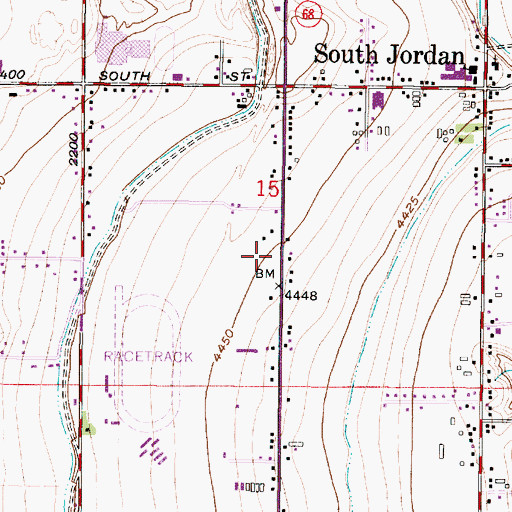 Topographic Map of South Jordan Fire Department Station 61, UT