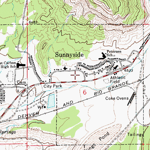Topographic Map of East Carbon Fire Department, UT