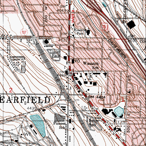 Topographic Map of North Davis Fire District Clearfield Station, UT