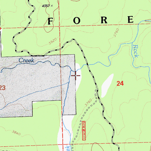 Topographic Map of Little Schneider Creek, CA