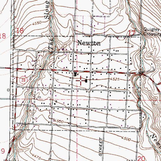 Topographic Map of Newton Fire Department, UT