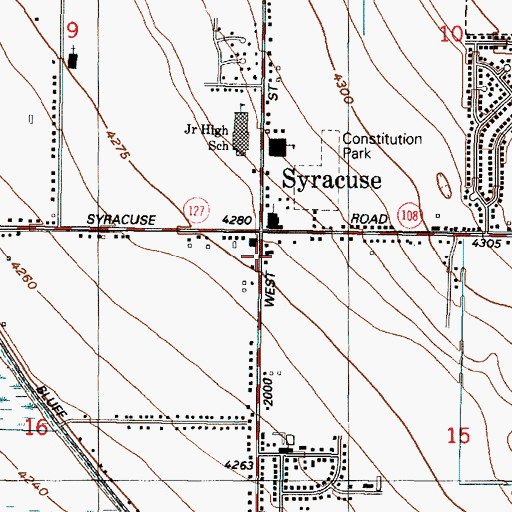 Topographic Map of Syracuse Fire Department, UT