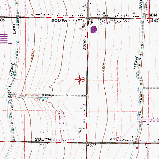Topographic Map of Unified Fire Authority Fire Station 120, UT