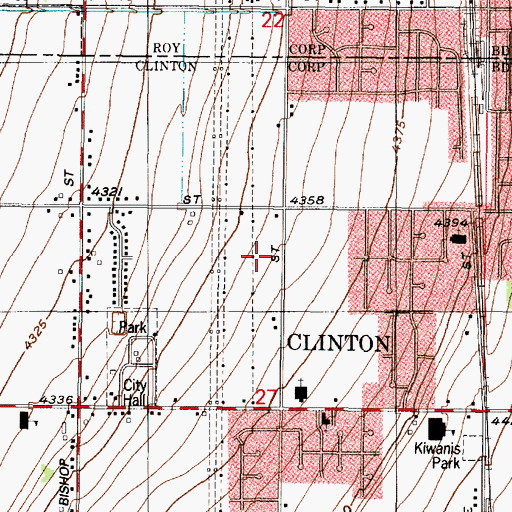 Topographic Map of Clinton City Fire Department, UT