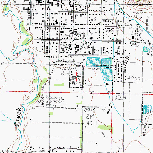 Topographic Map of Kanab Fire Department, UT