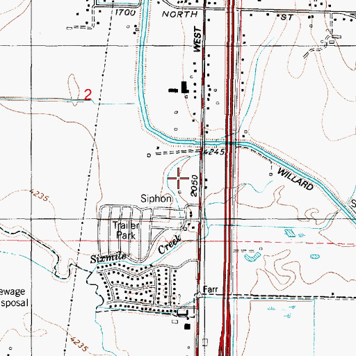 Topographic Map of Weber Fire District Station 61, UT