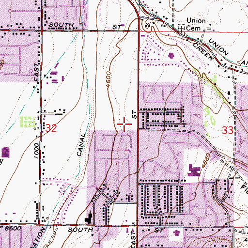 Topographic Map of Sandy City Fire Department Station 35, UT