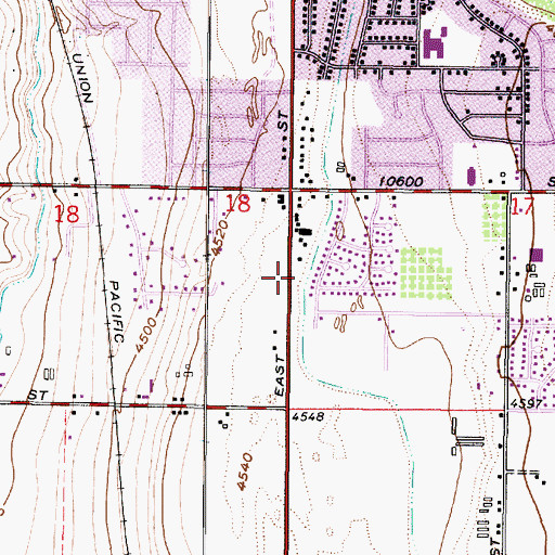 Topographic Map of Sandy City Fire Department Station 34, UT