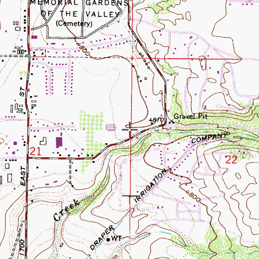 Topographic Map of Sandy City Fire Department Station 33, UT