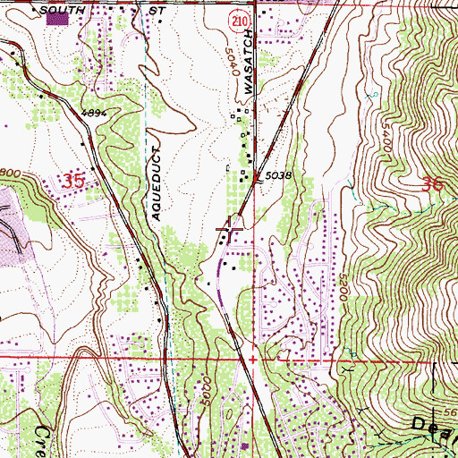 Topographic Map of Unified Fire Authority Cottonwood Heights Station 116, UT