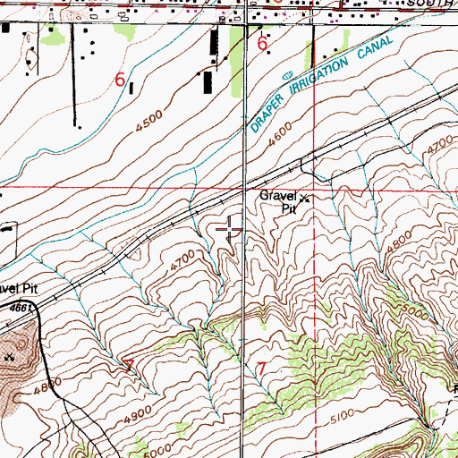 Topographic Map of Unified Fire Authority Fire Station 114, UT