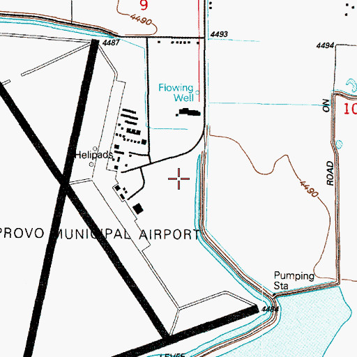 Topographic Map of Utah Valley University Utah Fire and Rescue Academy, UT