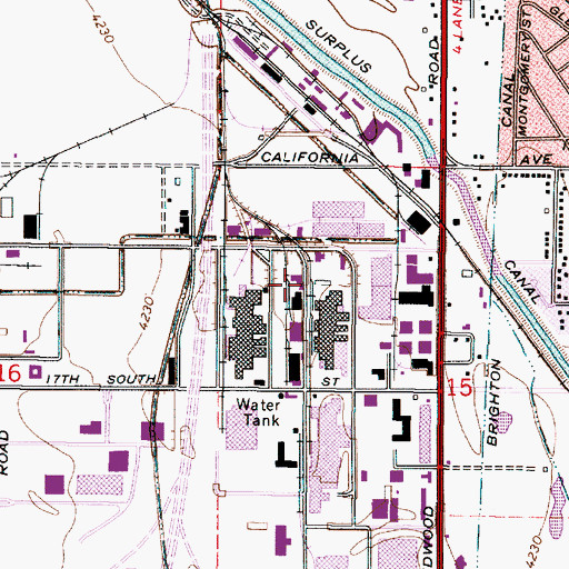 Topographic Map of Salt Lake City Fire Department Station 14, UT
