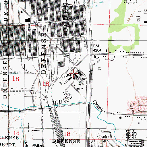 Topographic Map of Ogden City Fire Department Station 6, UT