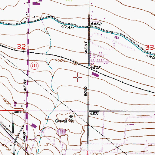 Topographic Map of Unified Fire Authority Fire Training Center and Wildland Division, UT
