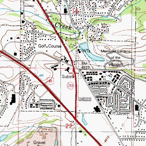 Topographic Map of South Ogden Fire Department Station 82, UT