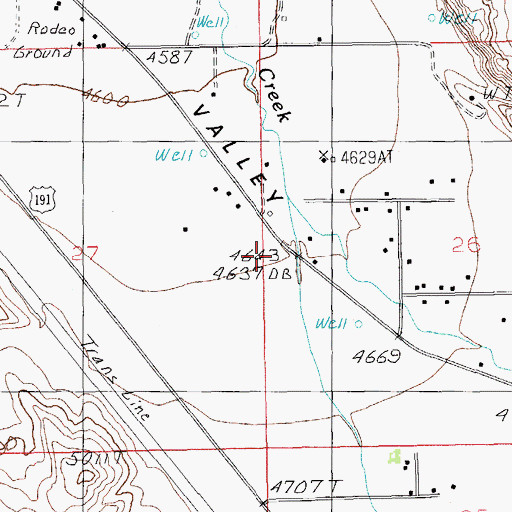 Topographic Map of Moab Valley Fire Protection District Station 3, UT
