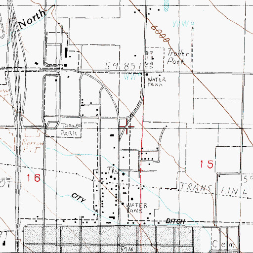 Topographic Map of Beaver County Fire District - Beaver, UT