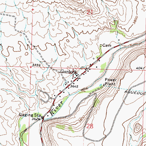 Topographic Map of Northwestern Special Service Fire District Gunlock Station, UT