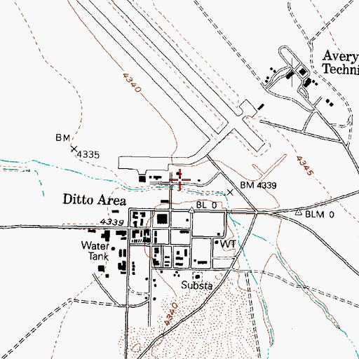 Topographic Map of Dugway Fire Department Station 2 Ditto, UT