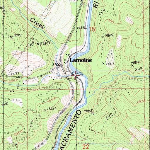 Topographic Map of Little Slate Creek, CA