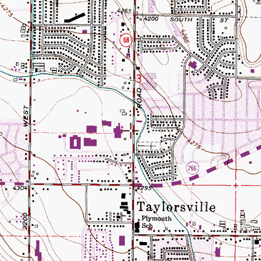 Topographic Map of Unified Fire Authority Fire Station 117 - Taylorsville, UT