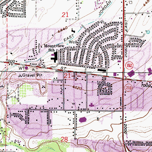 Topographic Map of Unified Fire Authority Cottonwood Heights Fire Station 110, UT