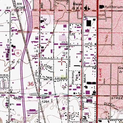 Topographic Map of South Salt Lake Fire Department Fire Station 43, UT