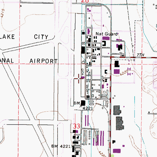 Topographic Map of Salt Lake City Fire Department Fire Station 11, UT