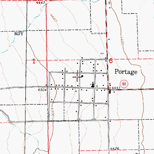 Topographic Map of Portage Fire and Rescue, UT