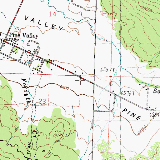 Topographic Map of Pine Valley Fire Department, UT