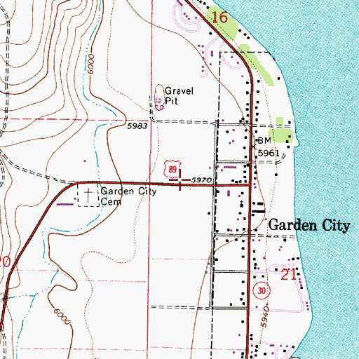 Topographic Map of Garden City Fire Department, UT