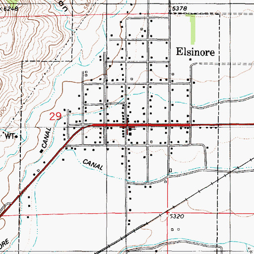 Topographic Map of Elsinore Fire Department, UT