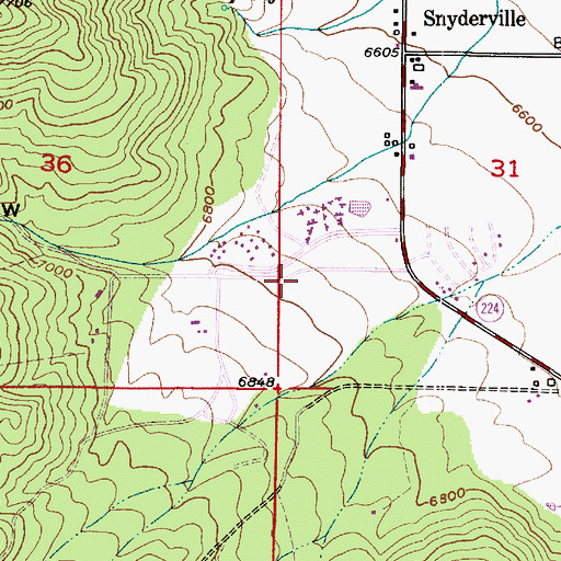 Topographic Map of Park City Fire District Station 36, UT