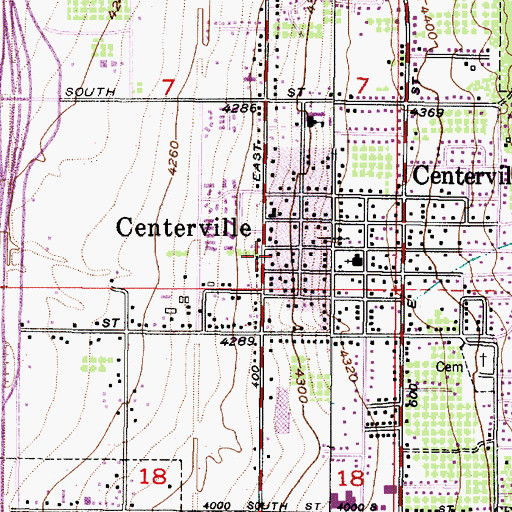 Topographic Map of South Davis Metro Fire Agency Station 83, UT