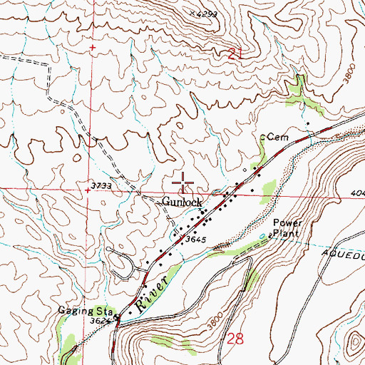 Topographic Map of Gunlock Fire Department - Northwestern Special Service Fire District, UT