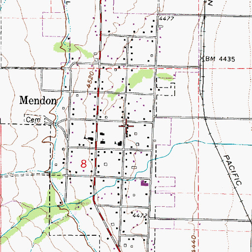 Topographic Map of Mendon Fire Department, UT