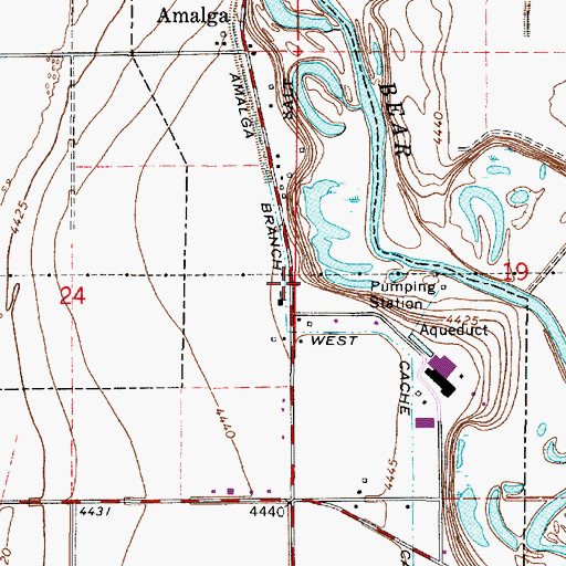 Topographic Map of Smithfield Fire and Emergency Medical Services Station 43, UT