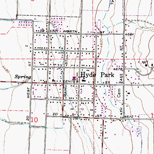 Topographic Map of Smithfield Fire Substation - Hyde Park, UT