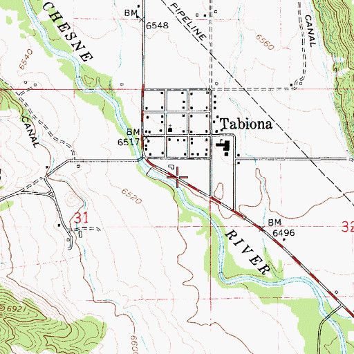 Topographic Map of Tabiona Fire Department, UT