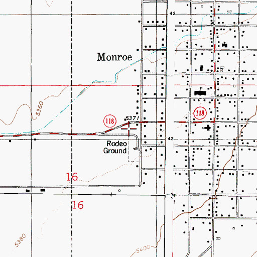 Topographic Map of Monroe City Fire Department, UT