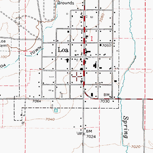 Topographic Map of United States Forest Service Loa Office Fremont River Ranger Station, UT
