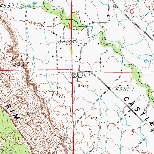 Topographic Map of Castle Valley Fire Department Station 2, UT